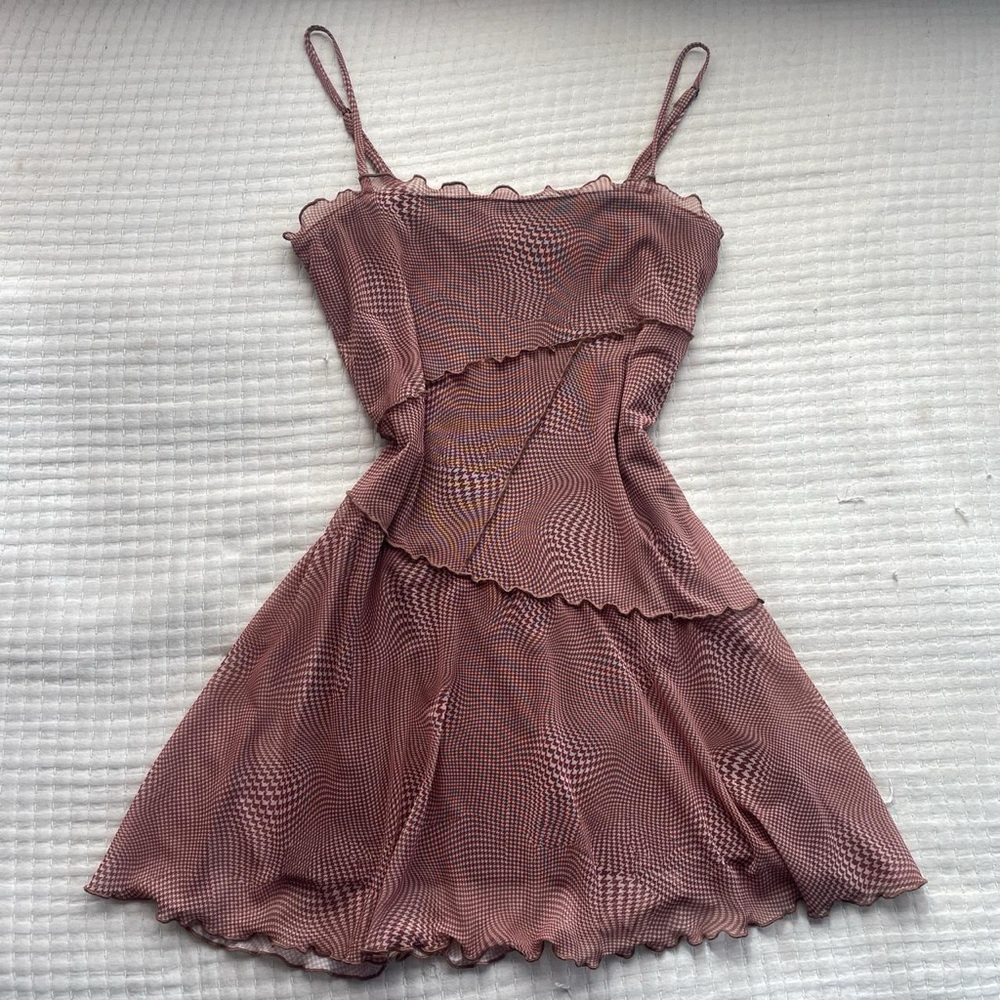 Urban outfitters brown fairy core mini dress